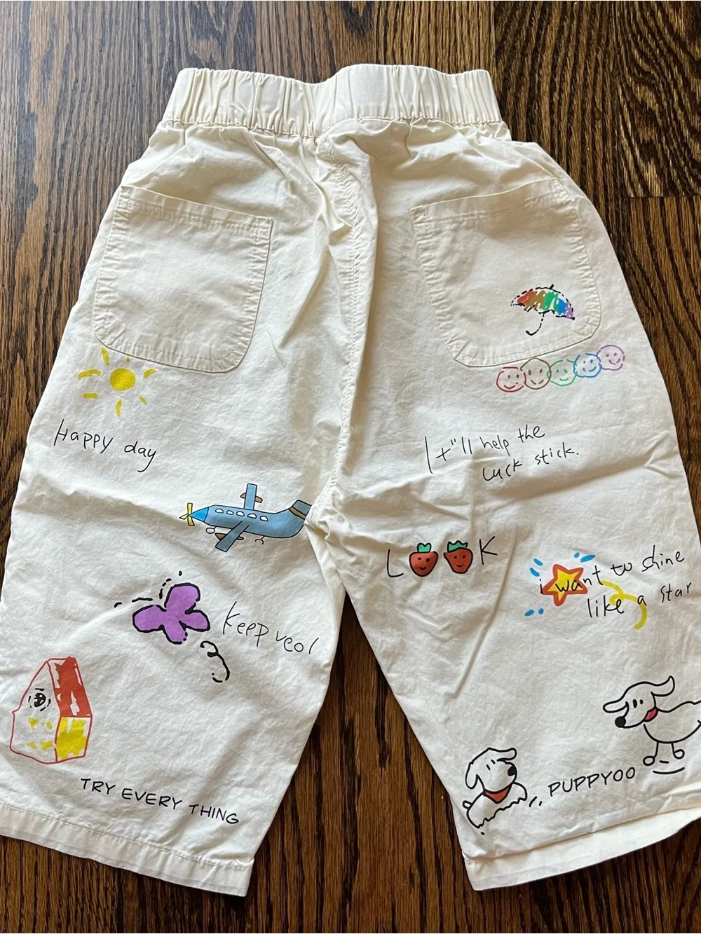 Kids Artistic Graffiti Button-Up Shirt and Pants Set (90cm 2Y)